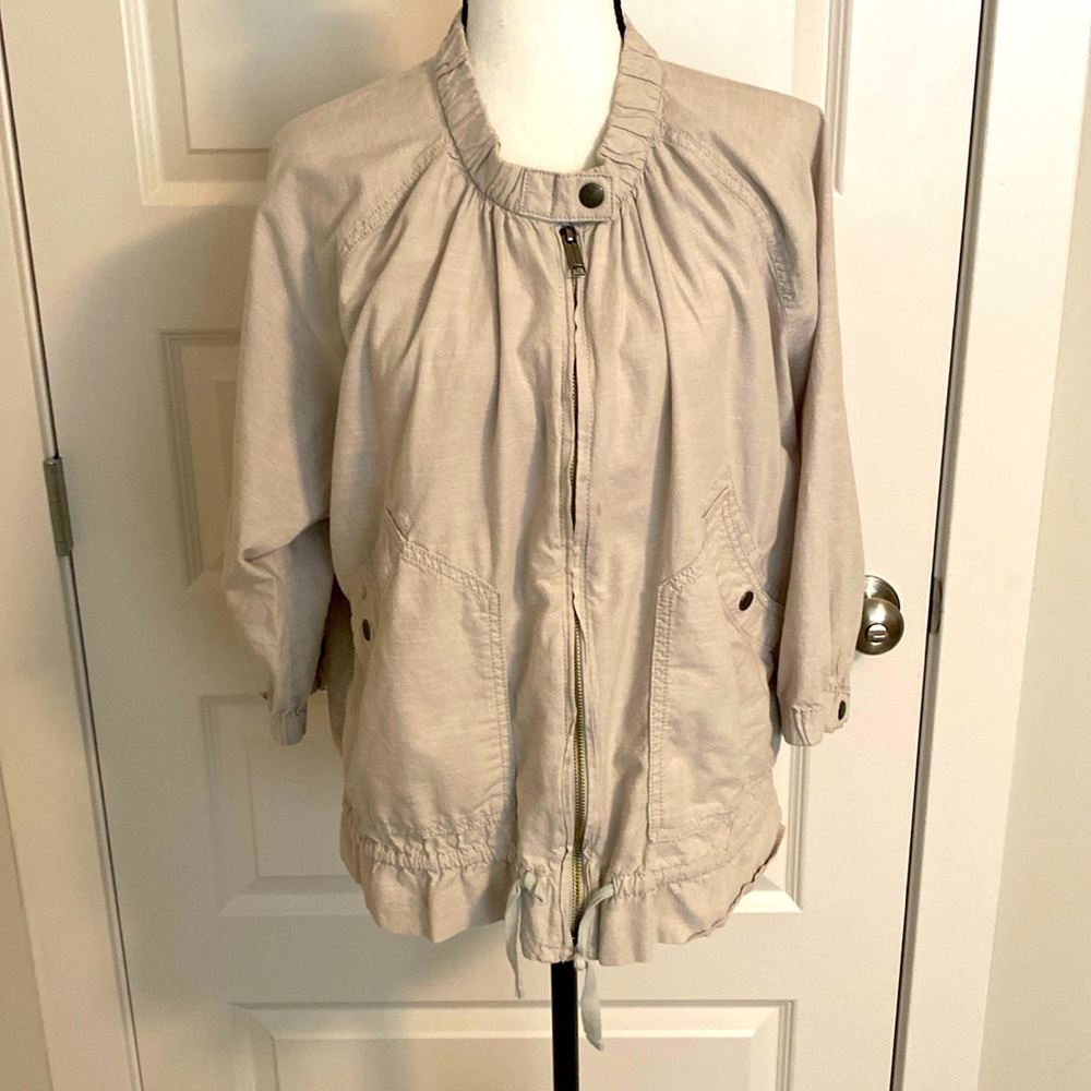 Eddie Bauer|| Beige spring short jacket with pockets